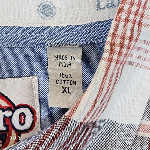 Larro Shirt Mens XL Multicolor Plaid Long Sleeve Western Rodeo Button Down - Picture 6 of 12